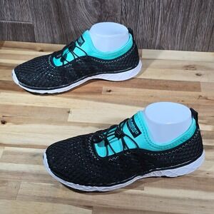 Aleader Adventure Water Shoes Mesh Slip On Black Aqua Women's Size 8